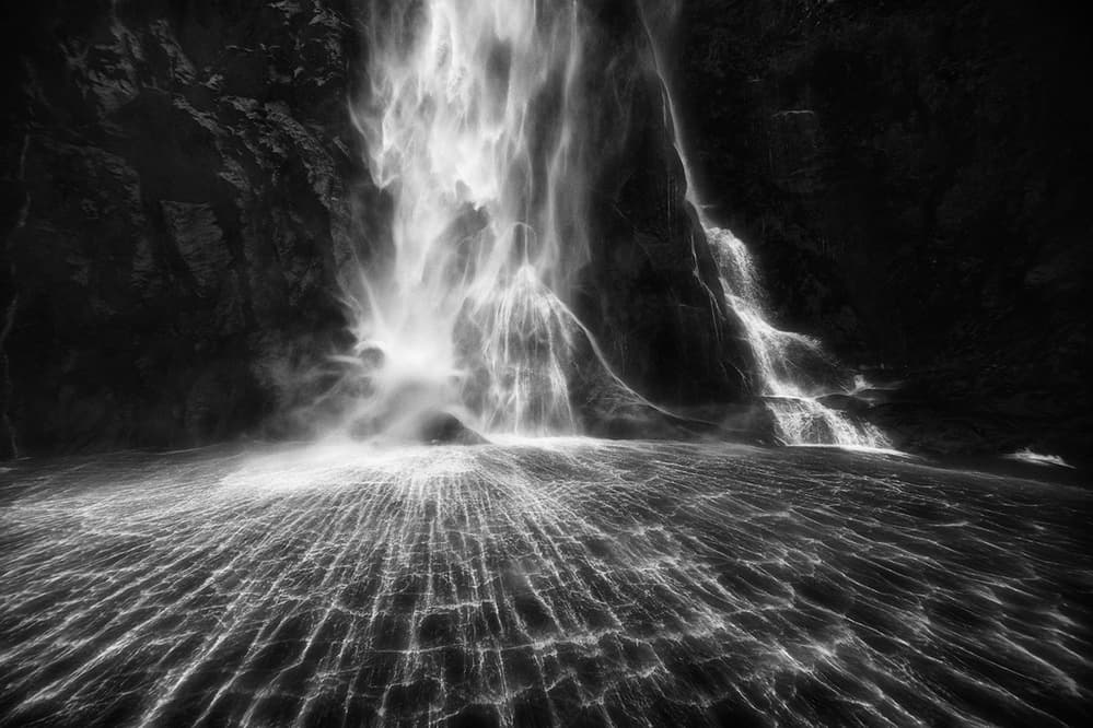 Liquid Light Waterfall by Jingshu Zhu — canvas wall art