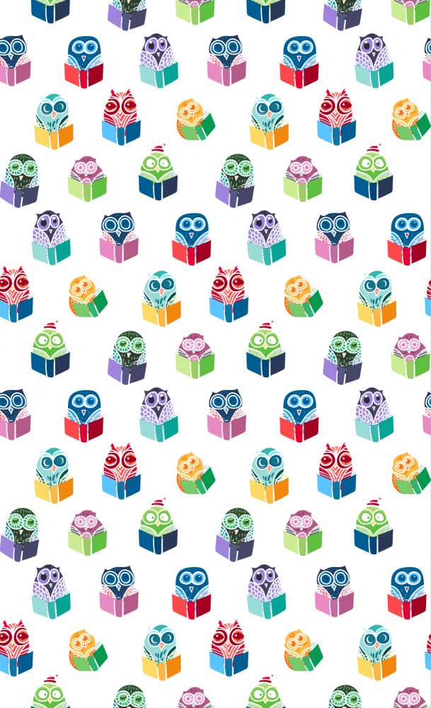 Whimsical Reading Owls by Marika Barsrsind — canvas wall art