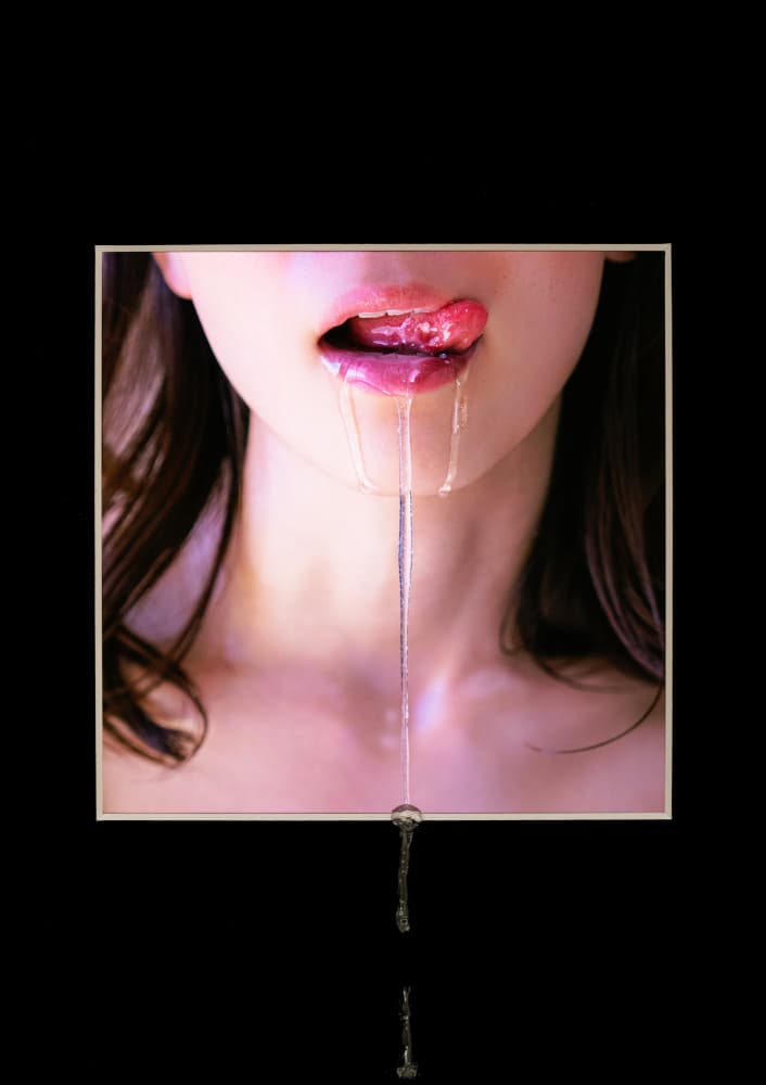 Sensual Dripping Mouth by HIDASAN — canvas wall art