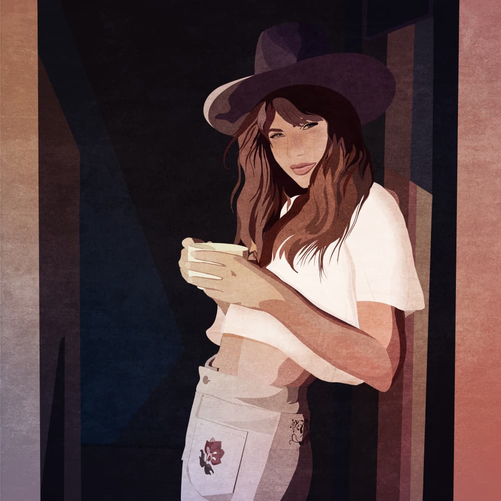 Morning Coffee Charm by Emel Tunaboylu — canvas wall art