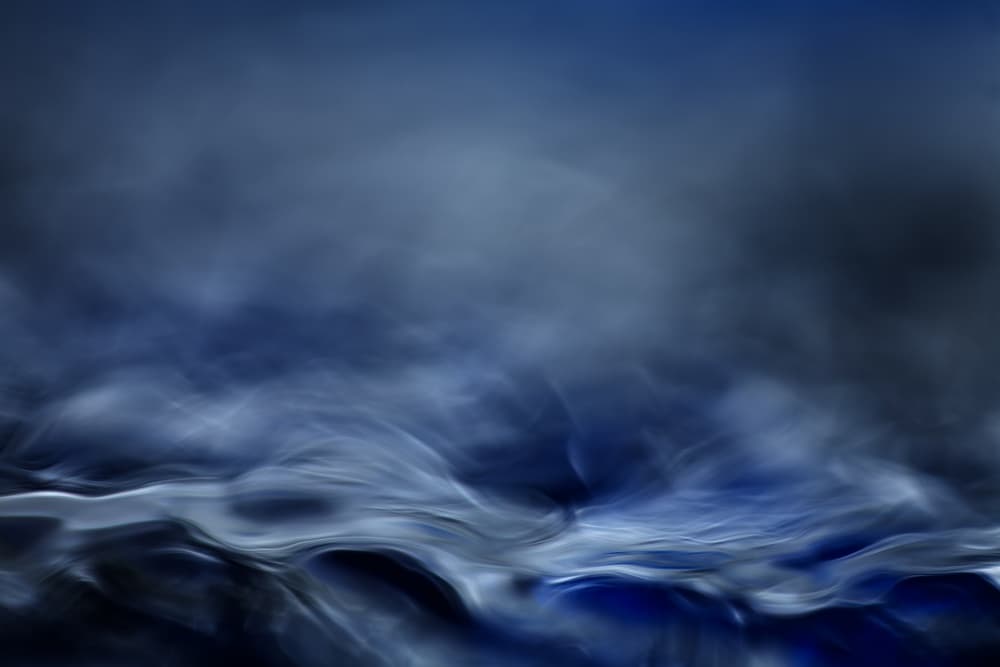 Dark Blue Abstract Flow by Willy Marthinussen — canvas wall art