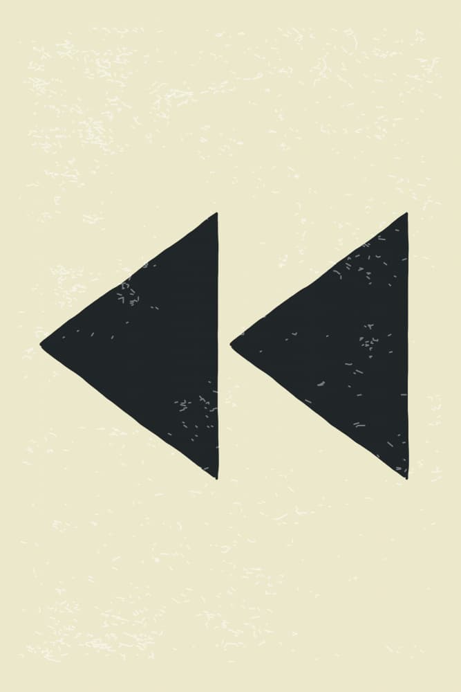 Minimal Rewind Symbol by jay stanley — canvas wall art