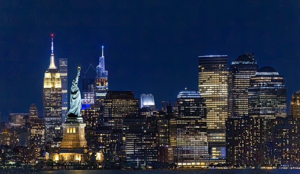 New York City Night by Kenneth-Wei Zeng — canvas wall art