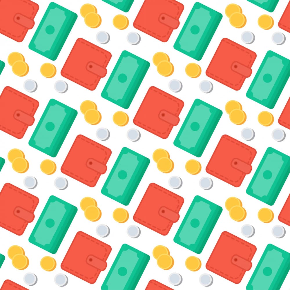 Financial Wealth Pattern by Marika Barsrsind — canvas wall art