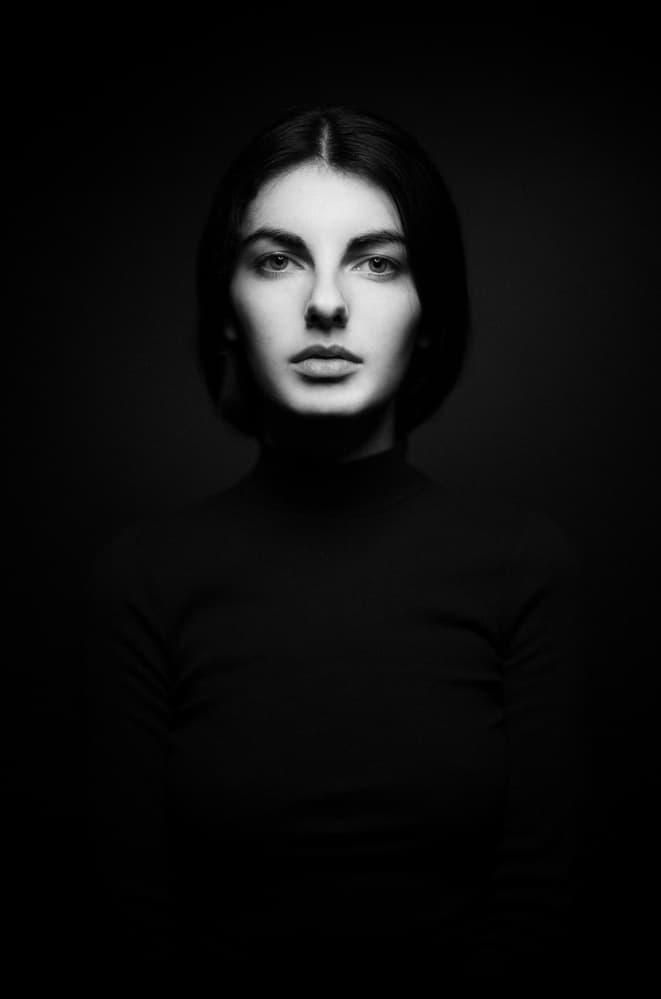 Mysterious Woman Portrait by Artem Vasilenko — canvas wall art