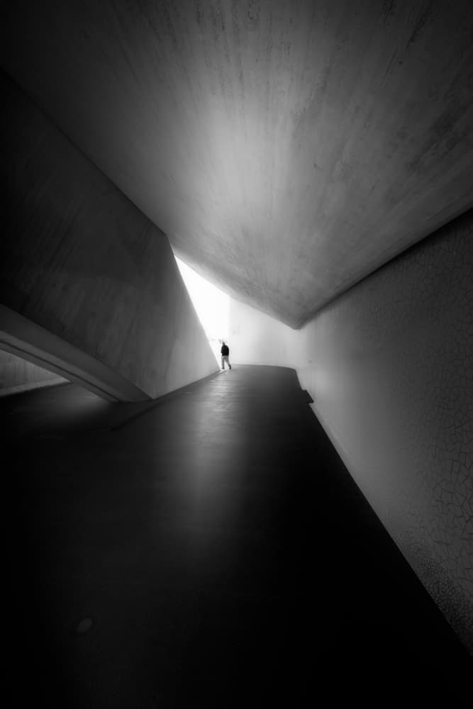 Lone Figure Bright Passage by Olavo Azevedo — canvas wall art