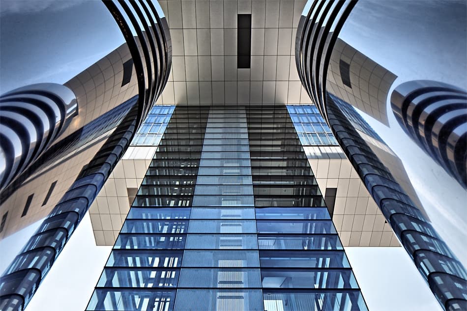 Modern Glass Architecture by Martin Fleckenstein — canvas wall art