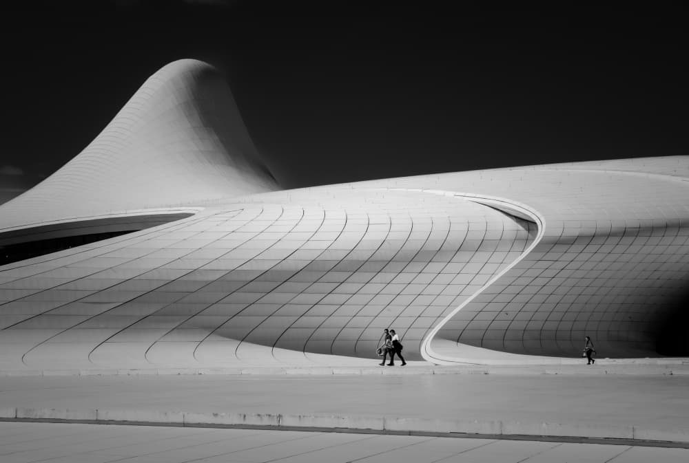 Modern Architectural Curves by Zina Heg — canvas wall art