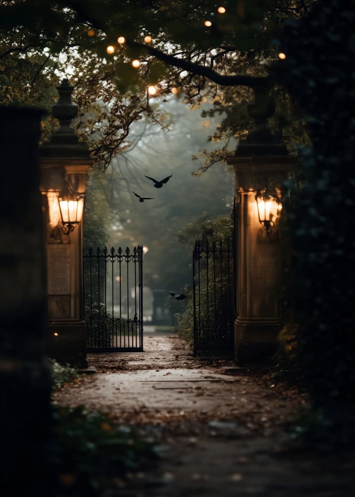 Enchanted Garden Gate by Justyna Jaszke — canvas wall art