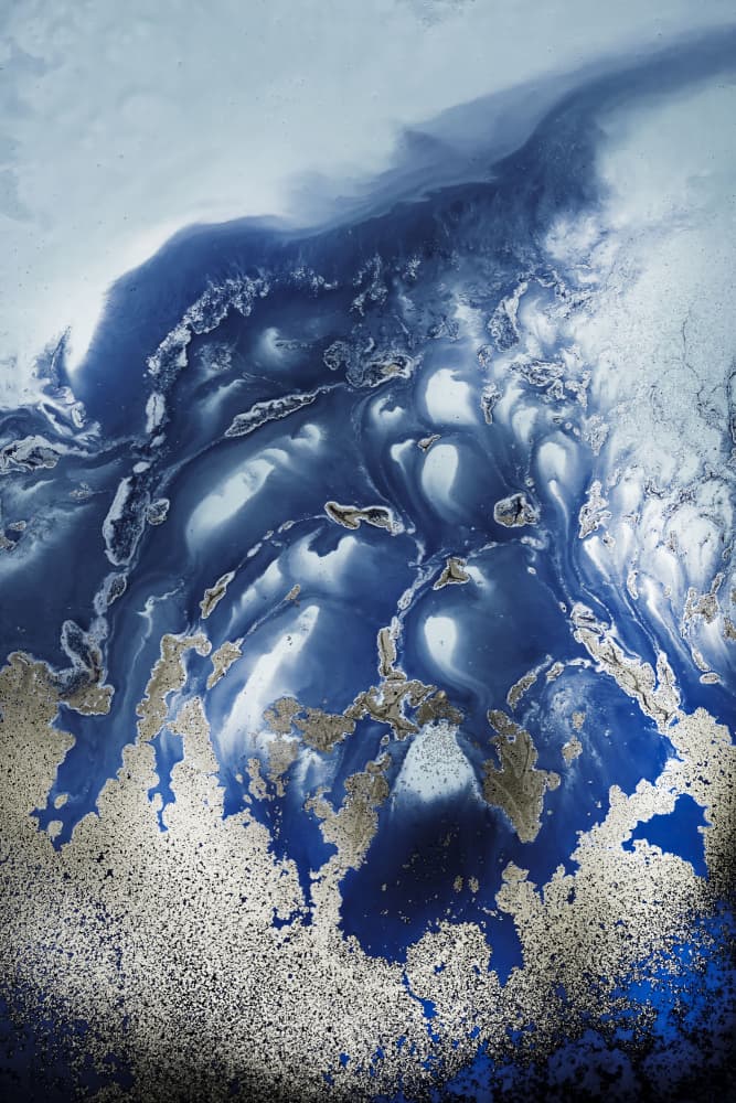 Soothing -" Ocean Wave Waltz  1" - Watercolor waves by Petra Meikle de Vlas — canvas wall art