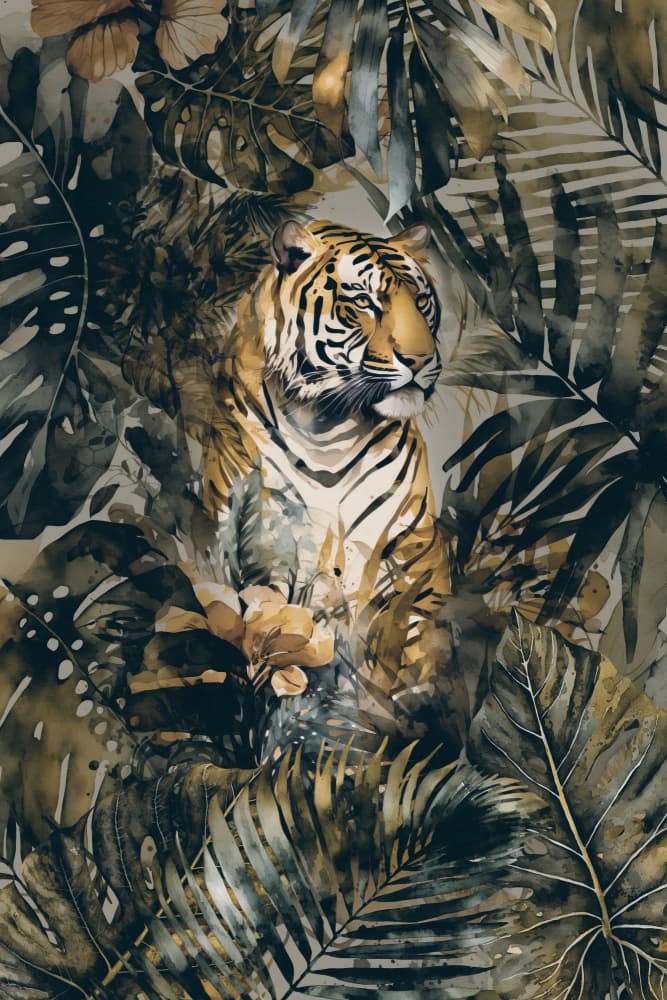 Wild Jungle Tiger by Andrea Haase — canvas wall art