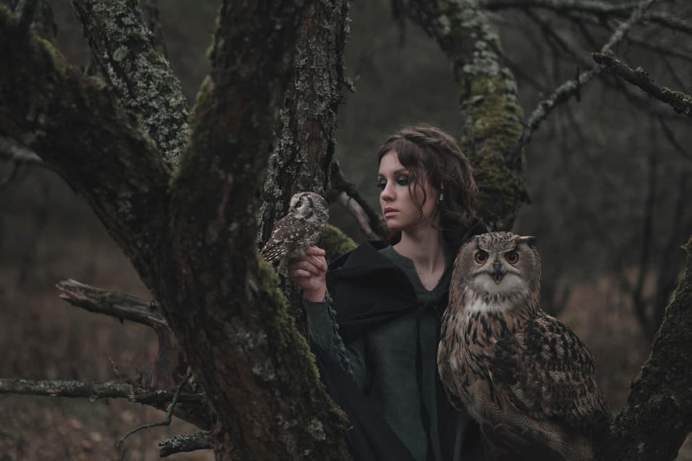 Mystical Forest Woman by Olga Barantseva — canvas wall art