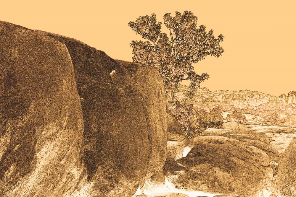 Rocky Desert Landscape by Santhosh ch — canvas wall art