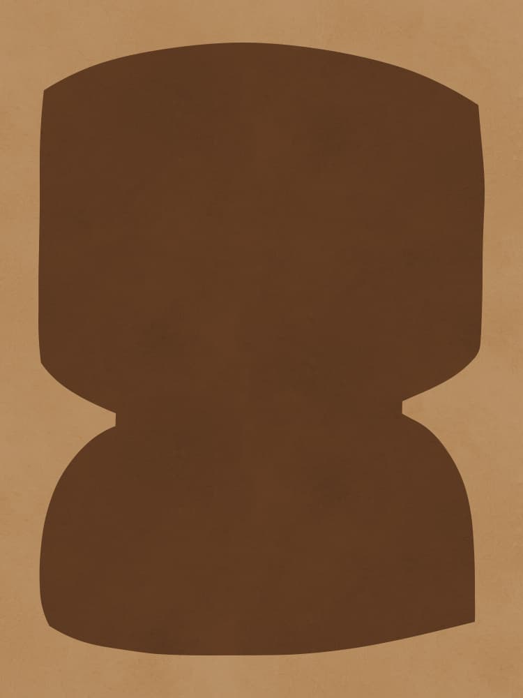 Earthy Hourglass Form by Vitor Costa — canvas wall art