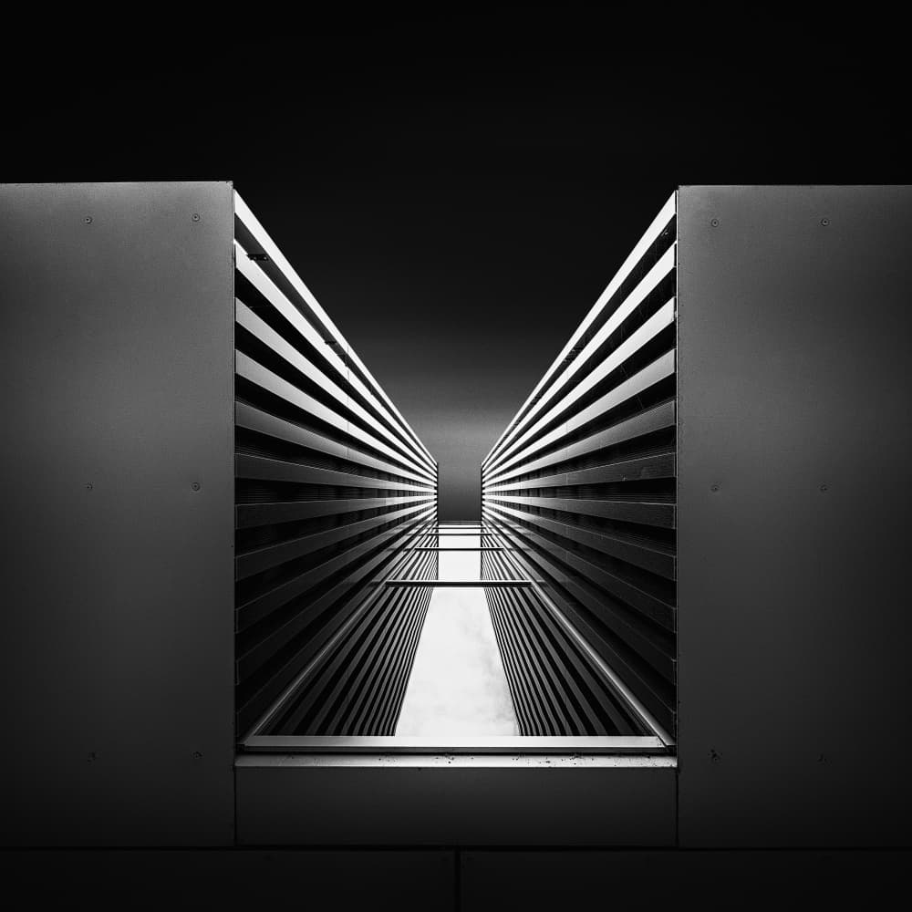 Modern Architectural Symmetry by Karol Važan — canvas wall art