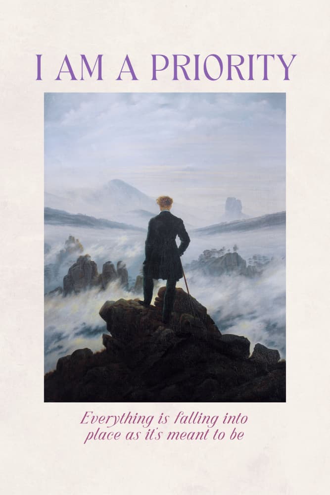 Man Over Misty Mountains by The Art Concept — canvas wall art
