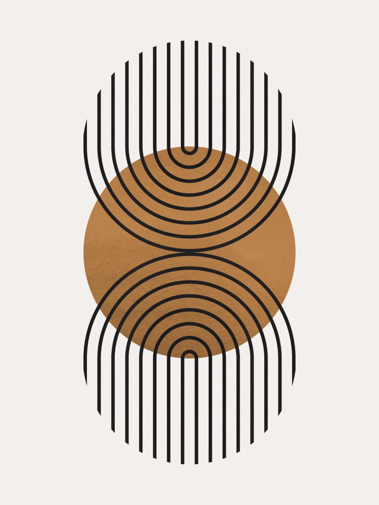 Earthy Geometric Arches by Vitor Costa — canvas wall art
