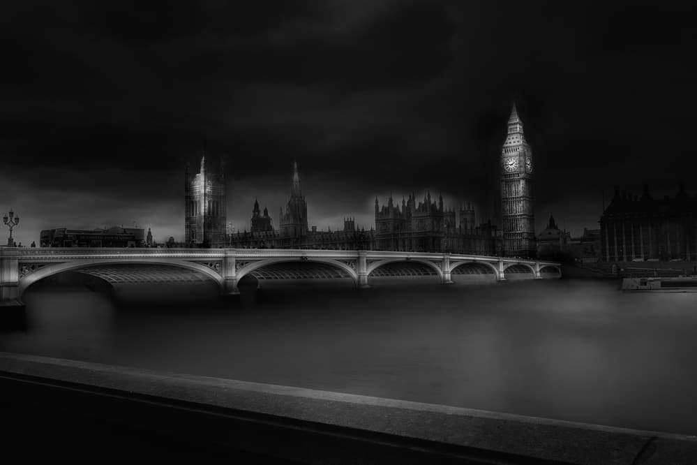 Big Ben Dark Thames by Olavo Azevedo — canvas wall art