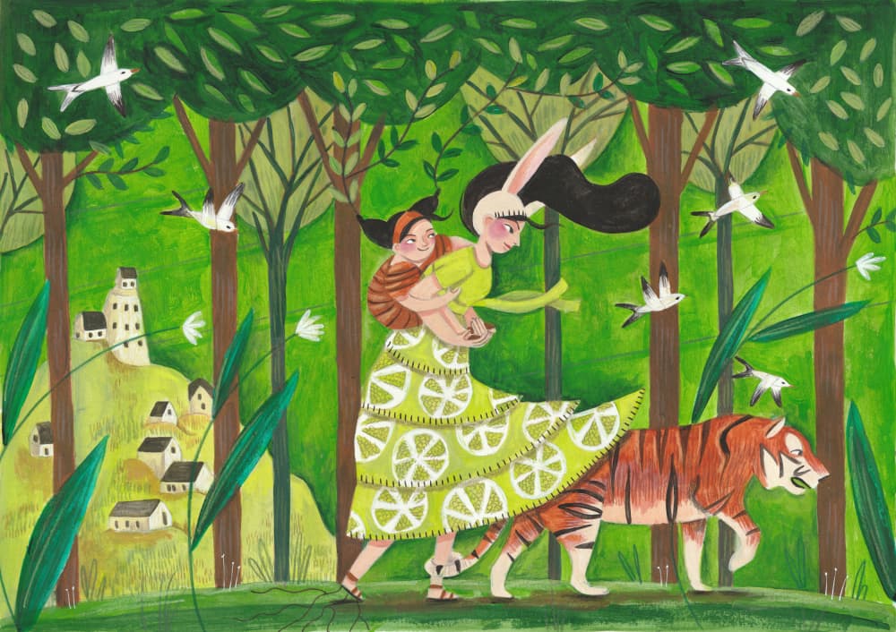 Walking through the woods by Caroline Bonne Müller — canvas wall art