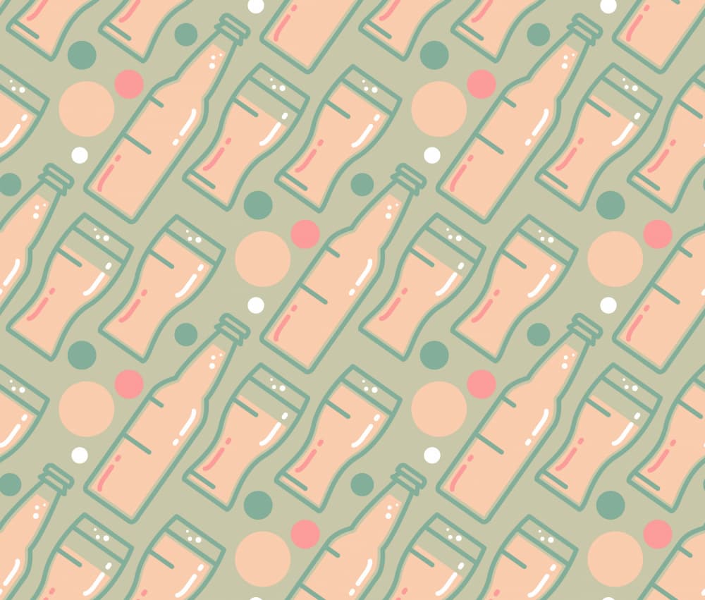 Retro Beer Pattern by Marika Barsrsind — canvas wall art