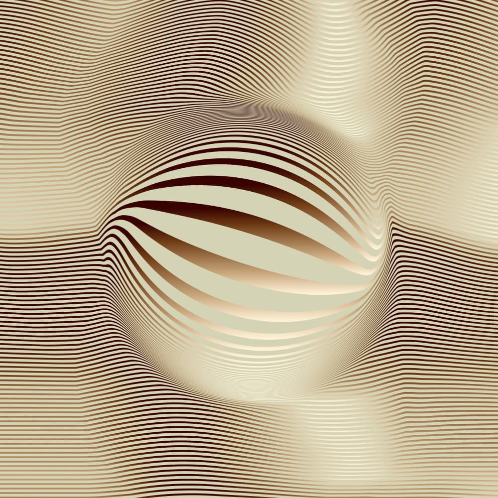 Golden Sphere Illusion by Angelo Cerantola — canvas wall art