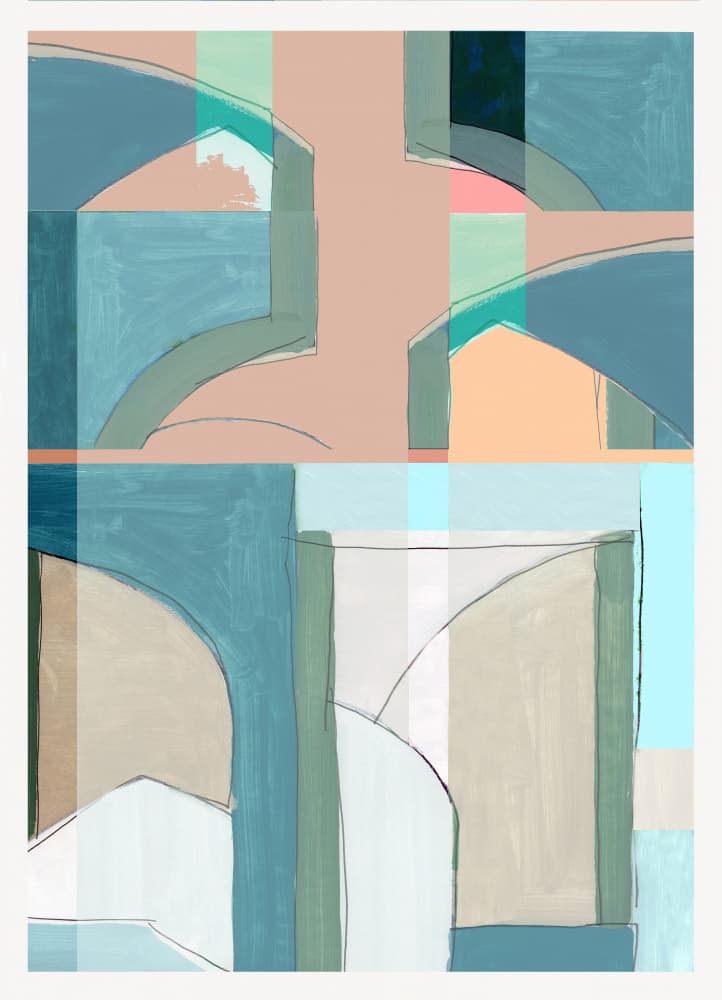 Abstract Arches Composition by cartissi — canvas wall art