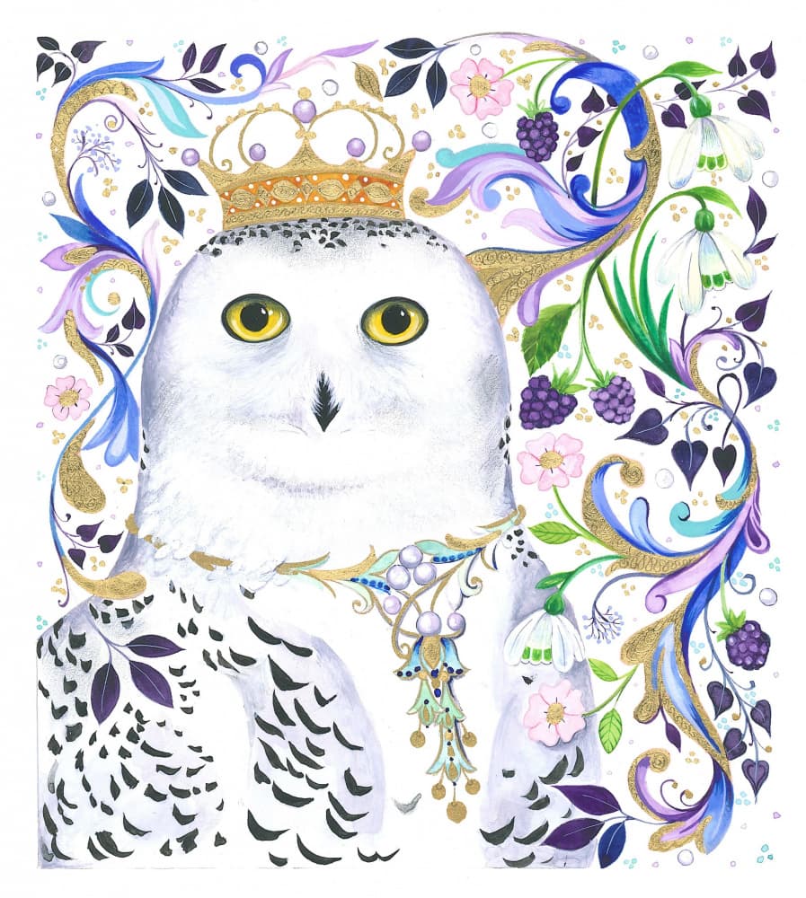 Royal Owl's Majesty by Isabelle Brent — canvas wall art