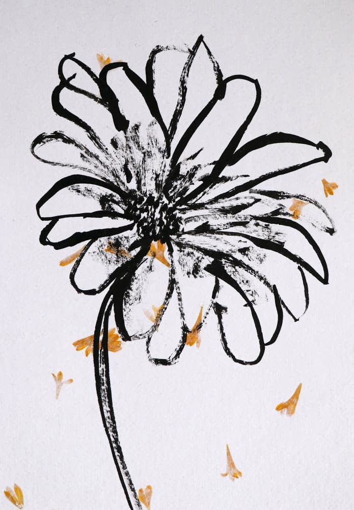 Falling Golden Petals by Santhosh ch — canvas wall art