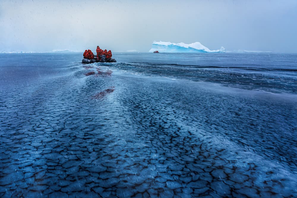 Polar Boat Journey by James Cai — canvas wall art