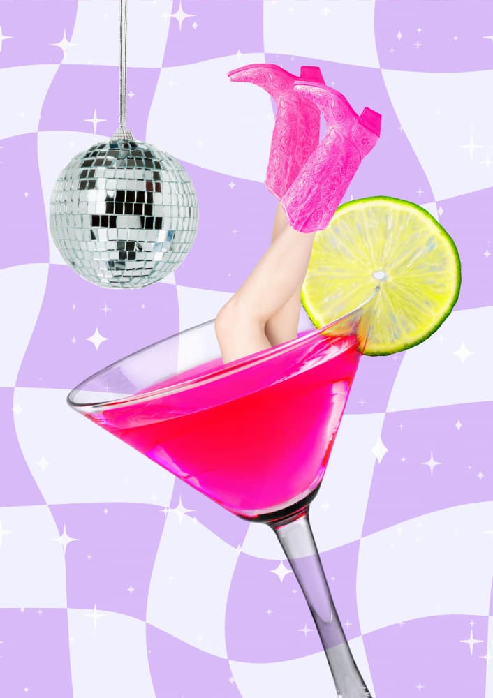 Disco Drink Delight by Athene Fritsch — canvas wall art