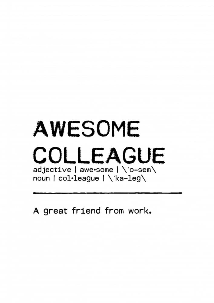 Awesome Colleague Definition by Orara Studio — canvas wall art