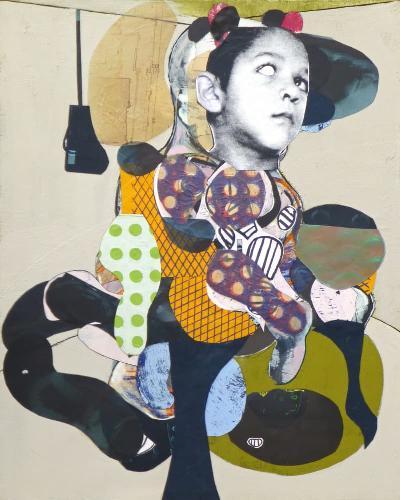 Playful Child Collage by Pascal Marlin — canvas wall art