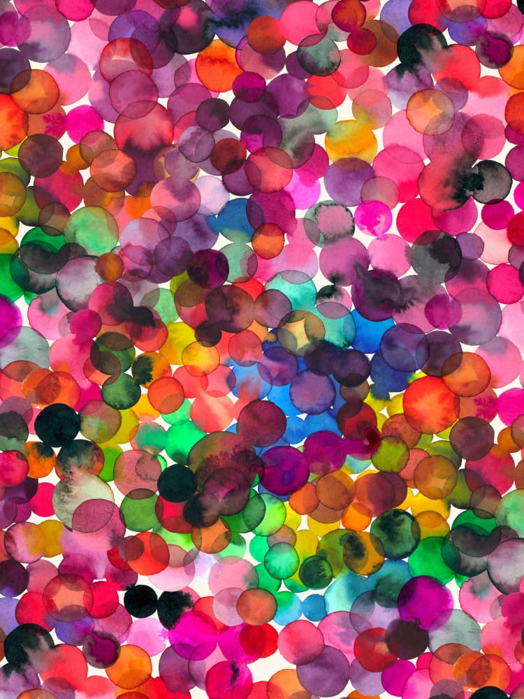 Vibrant Watercolor Circles by Ninola Design — canvas wall art