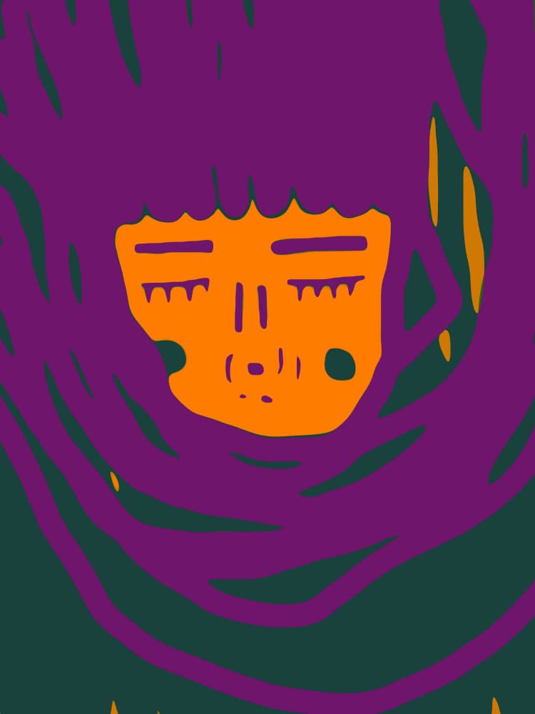 Serene Purple Portrait by Fedele Frost — canvas wall art