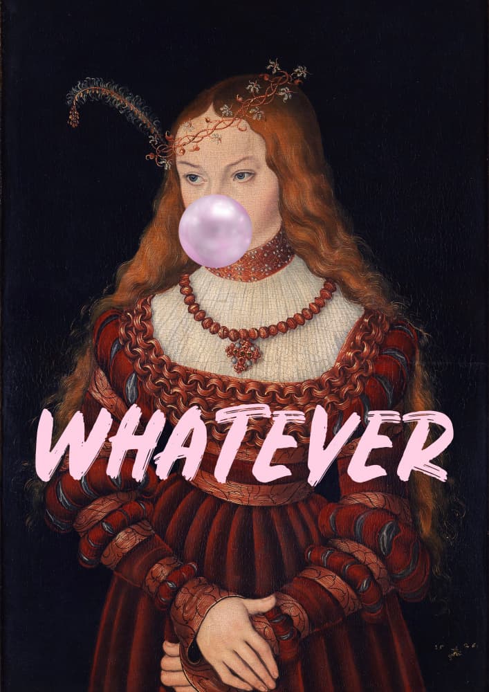 Whatever Bubble Portrait by Talitha McQueen — canvas wall art