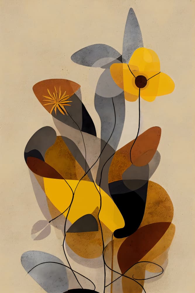 Floral Geometry by Treechild — canvas wall art