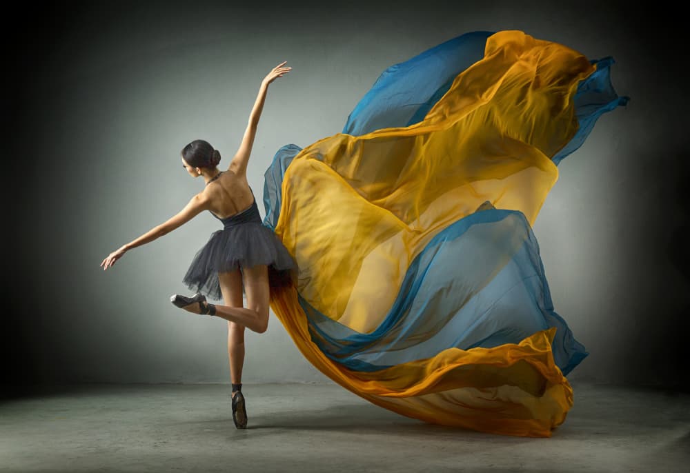 Graceful Fabric Movement by Angela Muliani Hartojo — canvas wall art