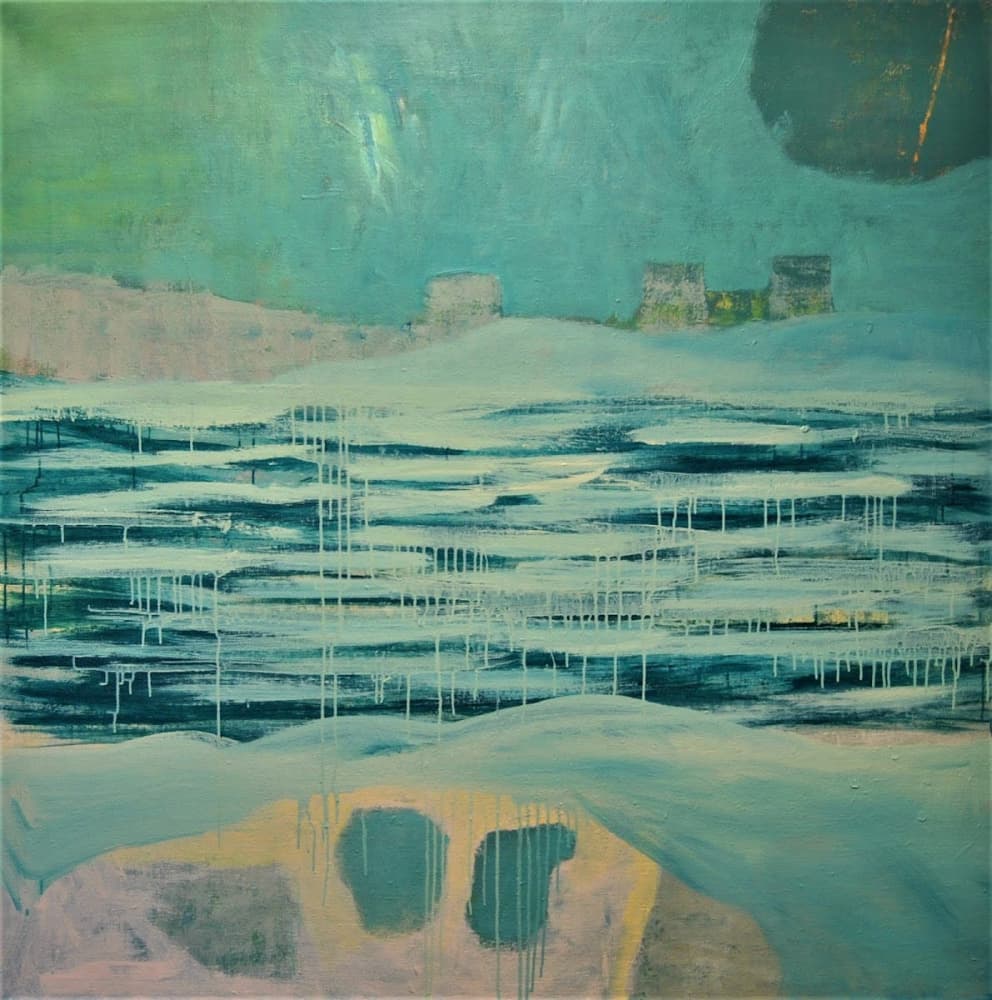 Serene Ocean Ruins by Joackim Schou Dahle — canvas wall art