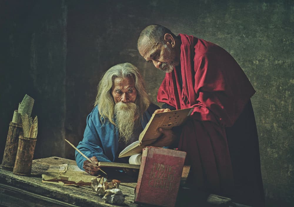 Scholars In Deep Study by Nick Amanda — canvas wall art