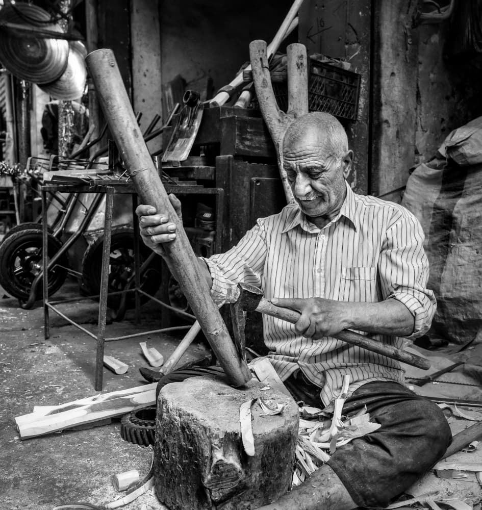 Traditional carpentry by Bashar Alsofey — canvas wall art