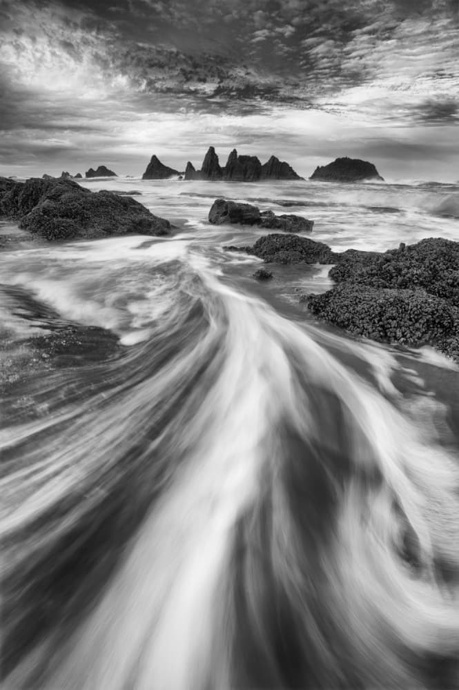 Dramatic Sea Stacks Flow by Thomas Haney — canvas wall art