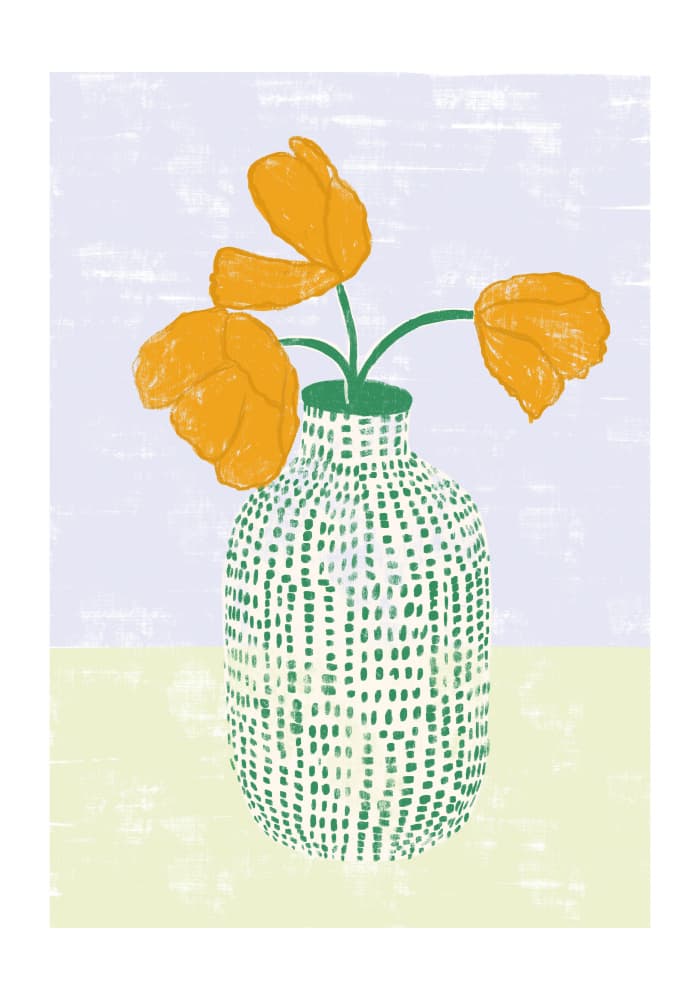 Modern Tulip Vase by Gulcihan Ozguc — canvas wall art