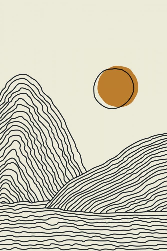 Minimalist Mountain Horizon by jay stanley — canvas wall art