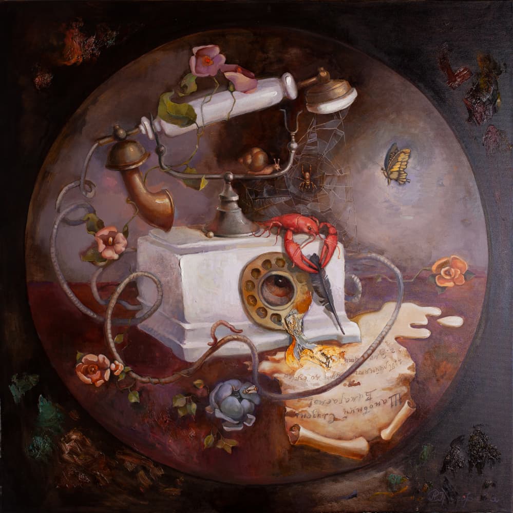 Surreal Telephone Vision by Anastasiia Grygorieva — canvas wall art
