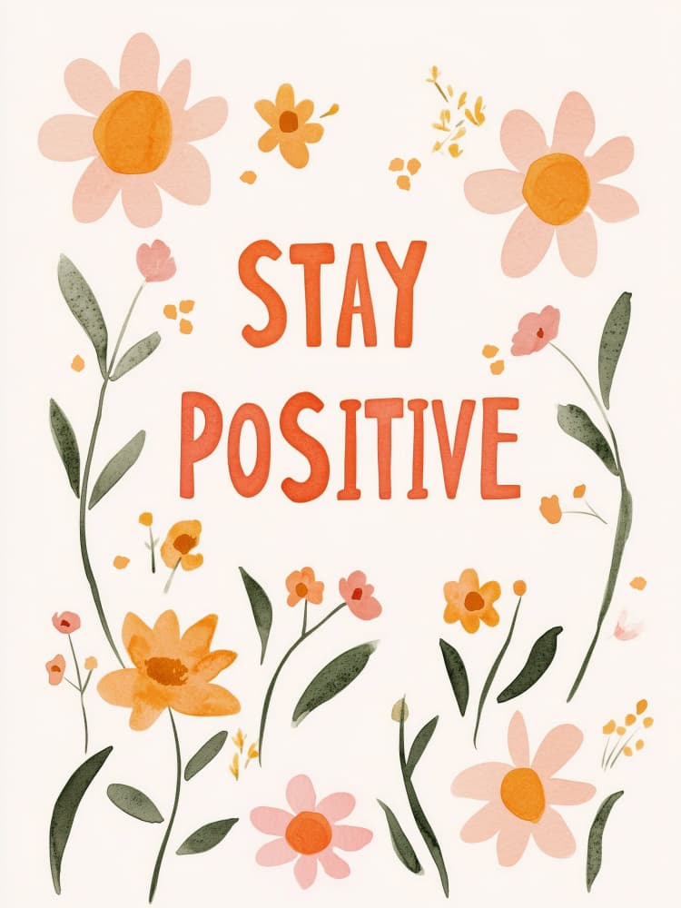Floral Positivity by Treechild — canvas wall art