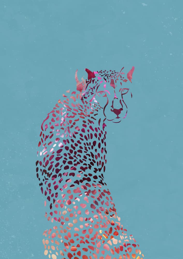 Vibrant Abstract Cheetah by Sarah Manovski — canvas wall art