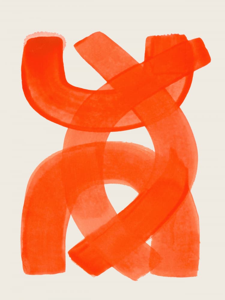 Vibrant Orange Abstraction by Ejaaz Haniff — canvas wall art
