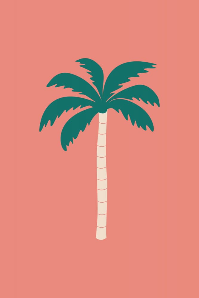 Tropical Palm Tree by Karen Menzenbach — canvas wall art