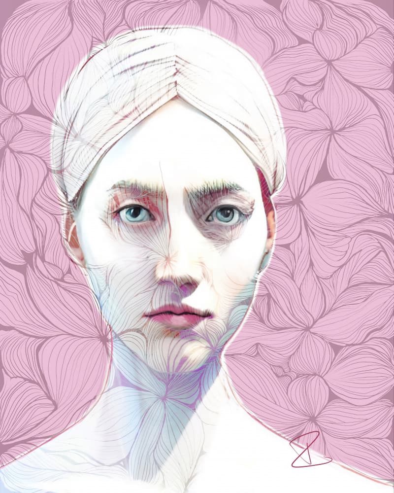 Ethereal Floral Portrait by Ruth Day — canvas wall art