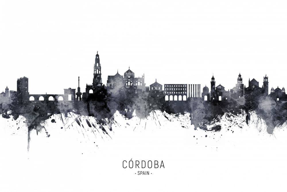 Cordoba Spain Silhouette by Michael Tompsett — canvas wall art